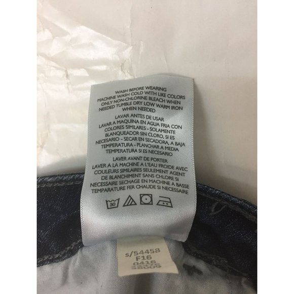 Style & Co Denim Womens Pants SIze 8 Petite Straight Leg Ankle Pockets Flower - Picture 11 of 13